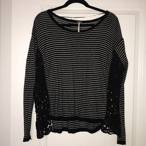 Free People black and white stripe sweater